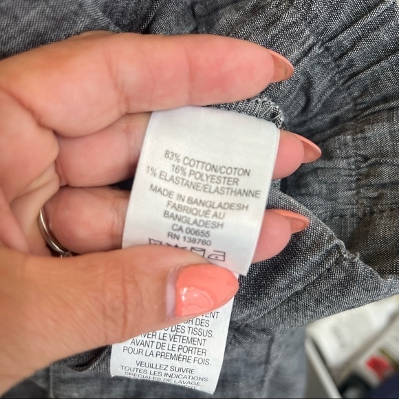 Signature Reitmans blue cotton wide leg pants - Picture 6 of 6